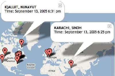 map of slaw visitors